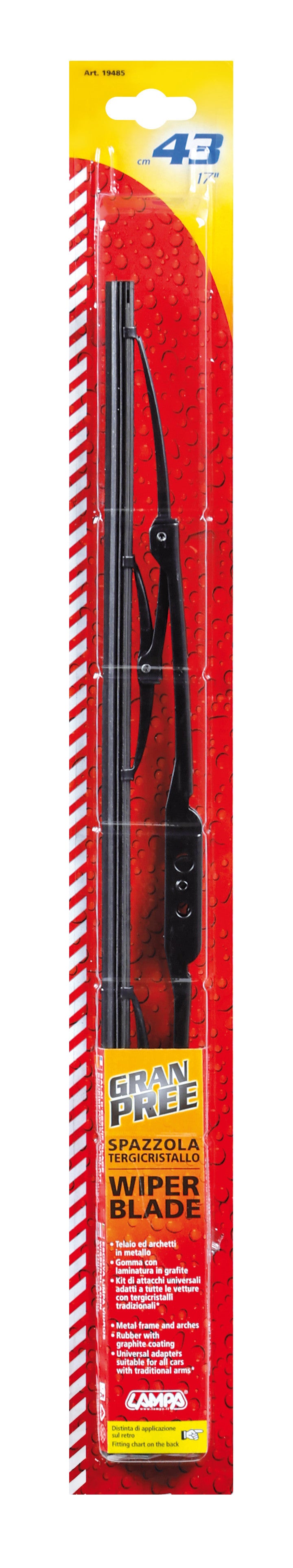Gran-Pree, spazzola tergicristallo - 43 cm (17") - 1 pz