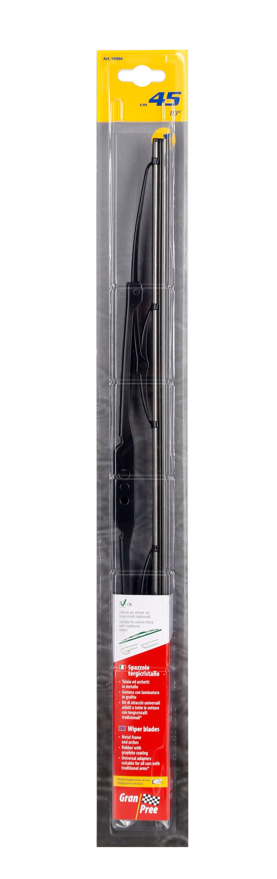 Gran-Pree, spazzola tergicristallo - 45 cm (18") - 1 pz