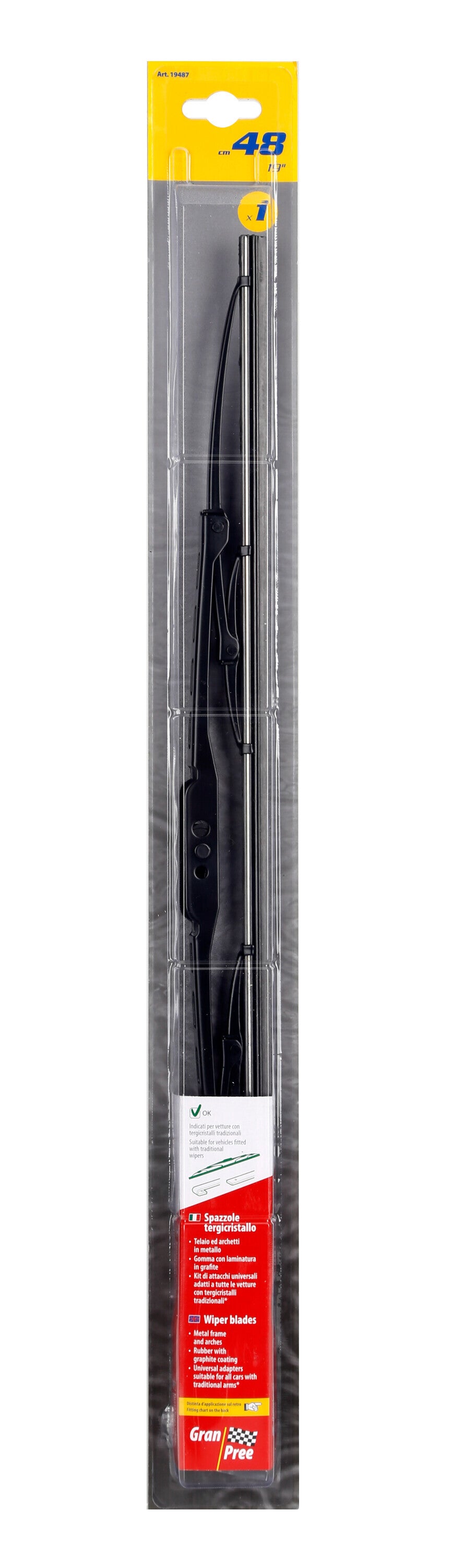 Gran-Pree, spazzola tergicristallo - 48 cm (19") - 1 pz