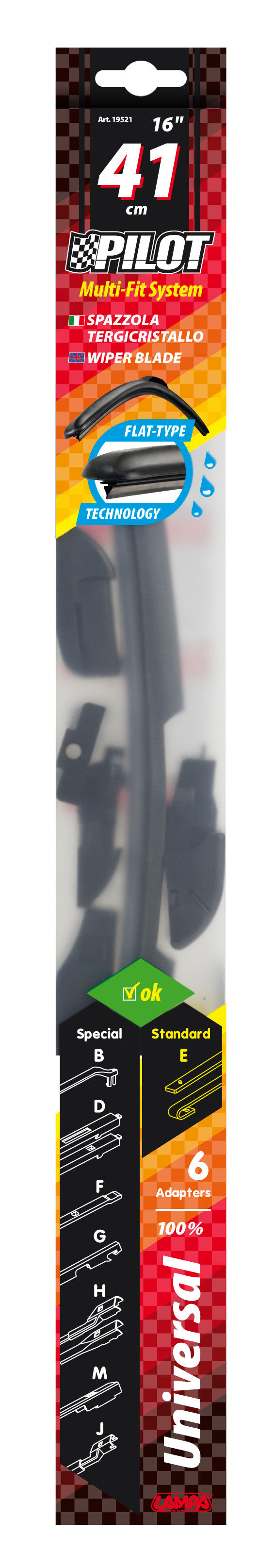 Pilot, spazzola tergicristallo - 41 cm (16") - 1 pz