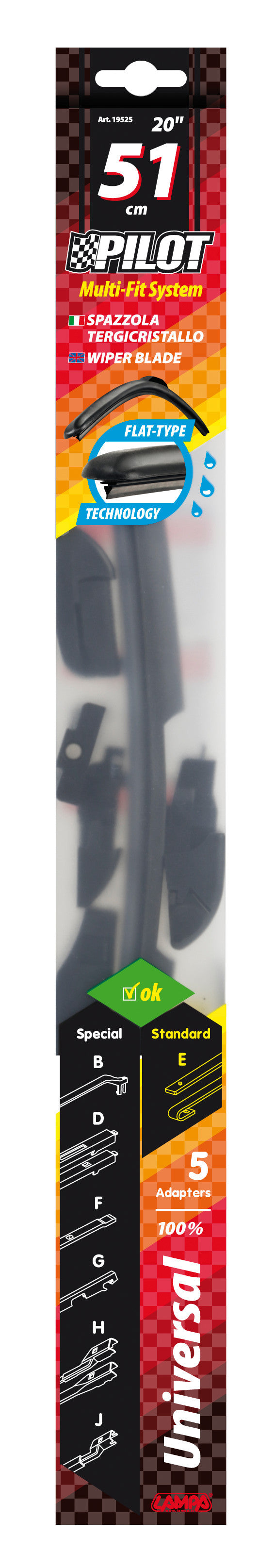 Pilot, spazzola tergicristallo - 51 cm (20") - 1 pz