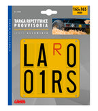 Targa provvisoria per rimorchi agricoli e macchine operatrici trainate - 165x165 mm