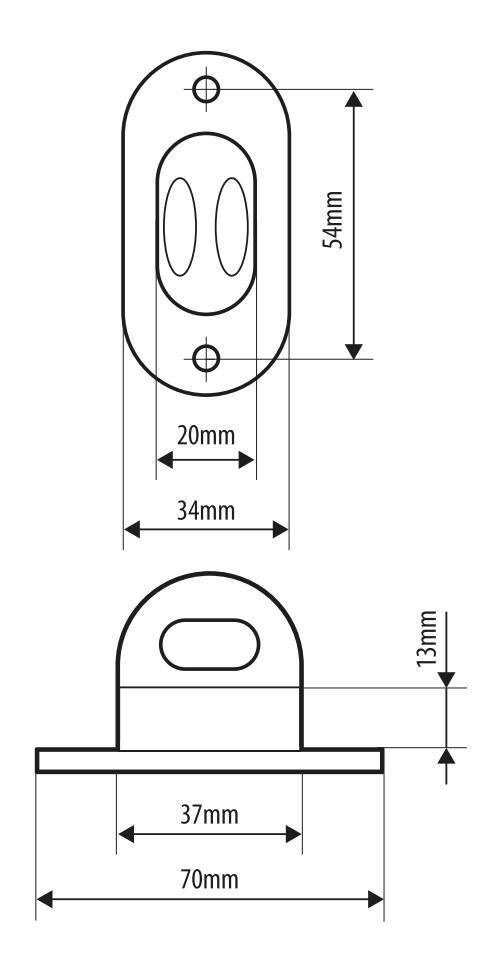 Tappi a vite per occhielli ovali con chiusura girevole - Set 4 pz