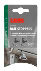 Coppia di fermi per canaline camper - Ø 6 mm