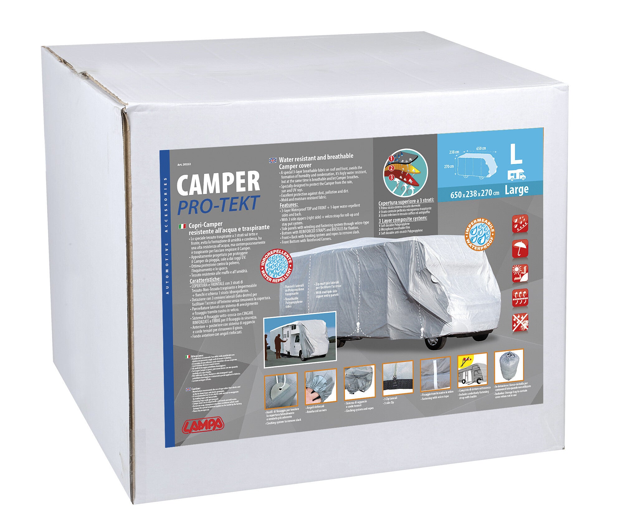 Pro-Tekt, copri-camper resistente all’acqua e traspirante - CM-L