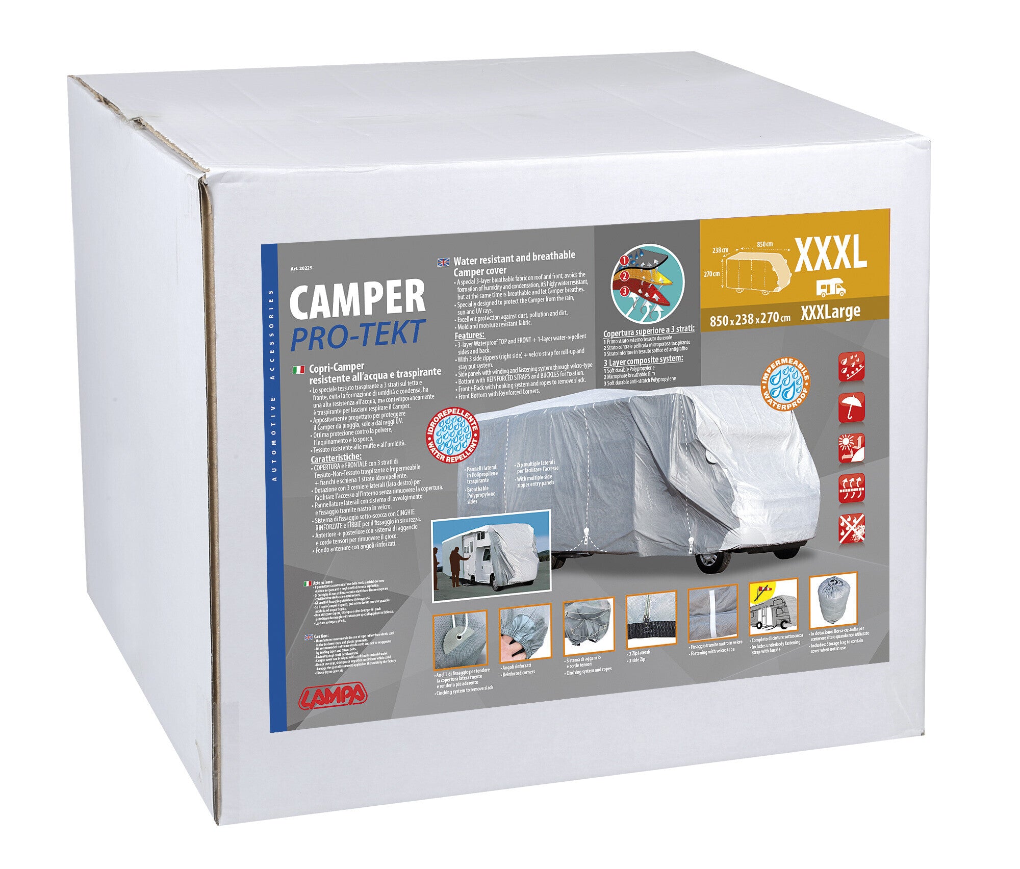 Pro-Tekt, copri-camper resistente all’acqua e traspirante - CM-XXXL