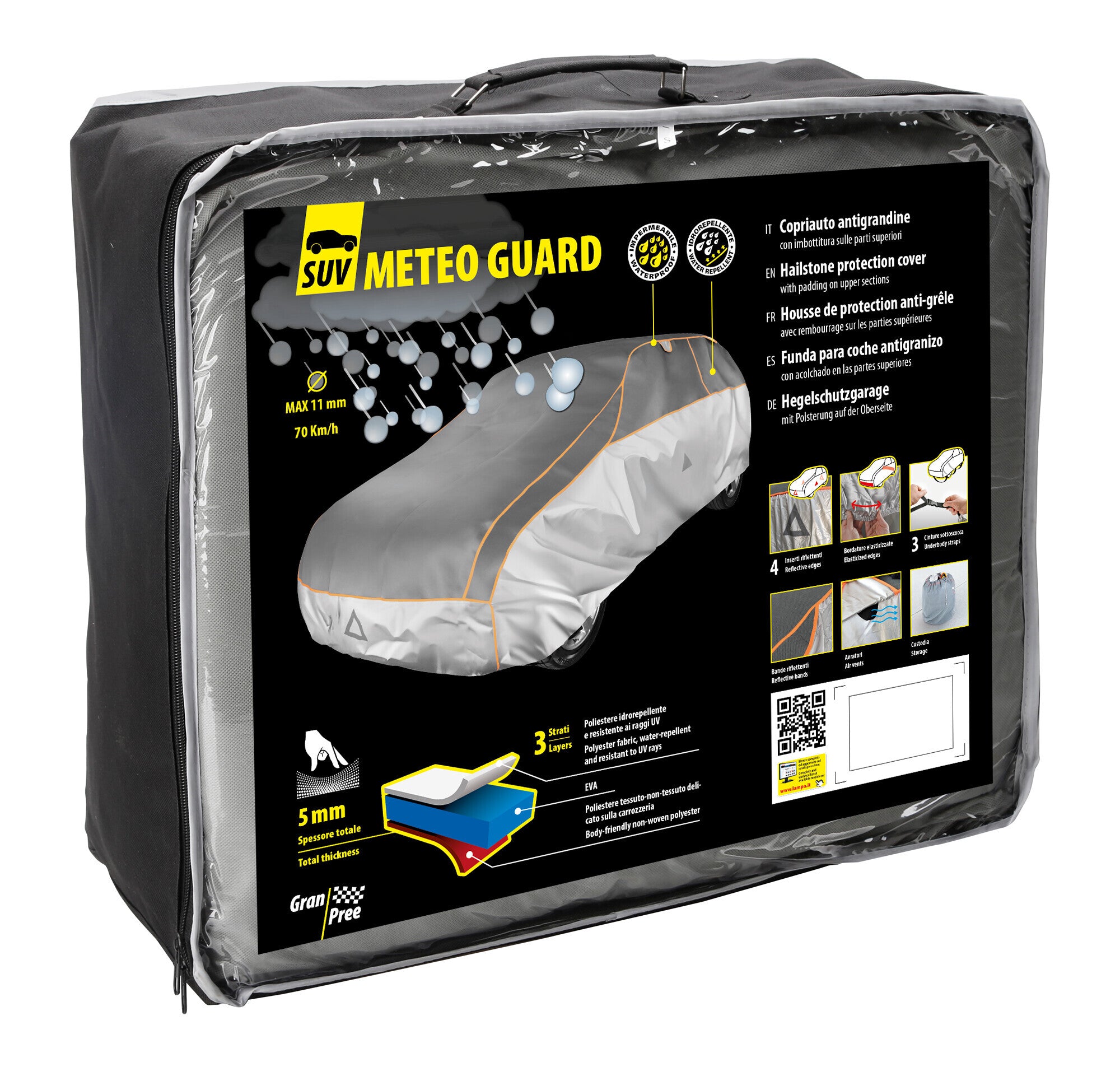 Gran-Pree SUV Meteo Guard, copriauto antigrandine - MG-SUV-S - cm 430x165x145