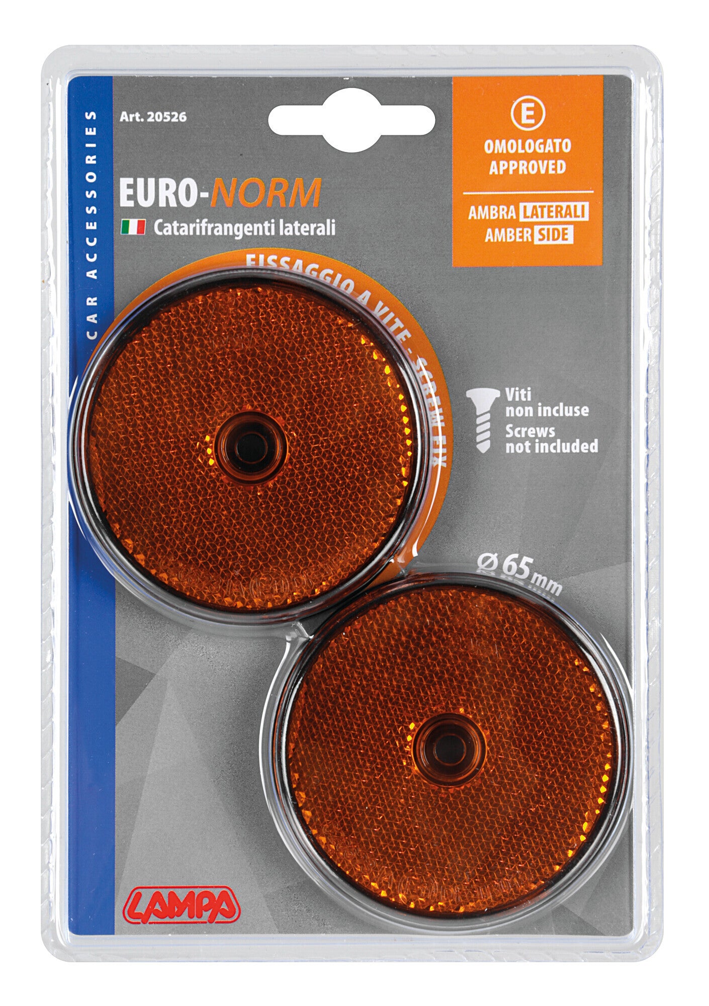 Catarifrangenti rotondi - Ø 65 mm - Arancio