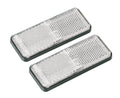 Euro-Norm, catarifrangenti rettangolari - 90x35 mm - Bianco