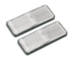 Euro-Norm, catarifrangenti rettangolari - 90x35 mm - Bianco