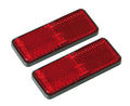 Euro-Norm, catarifrangenti rettangolari - 90x35 mm - Rosso