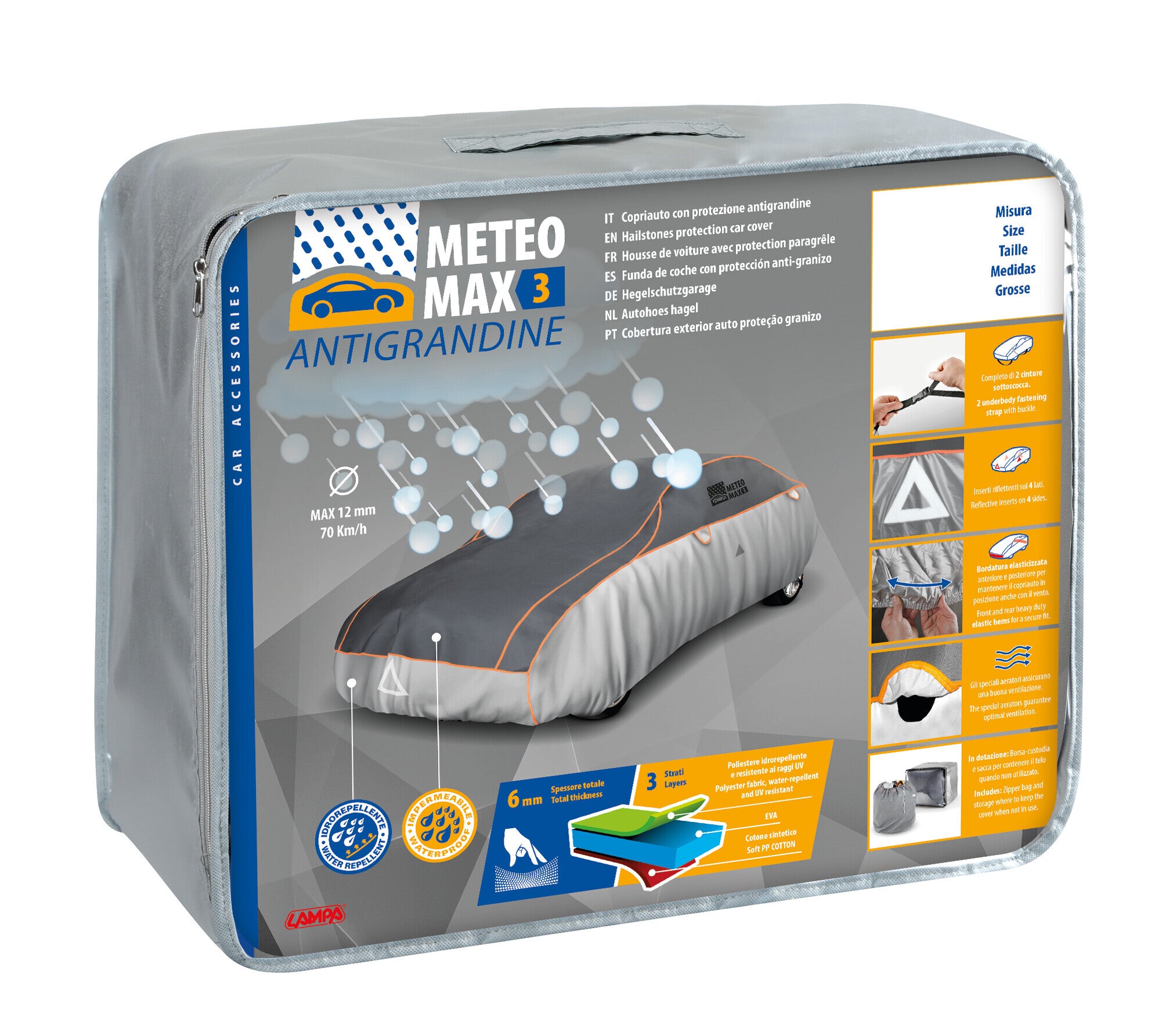 Meteo-Max 3, copriauto antigrandine - AG-1 - cm 400x170x160