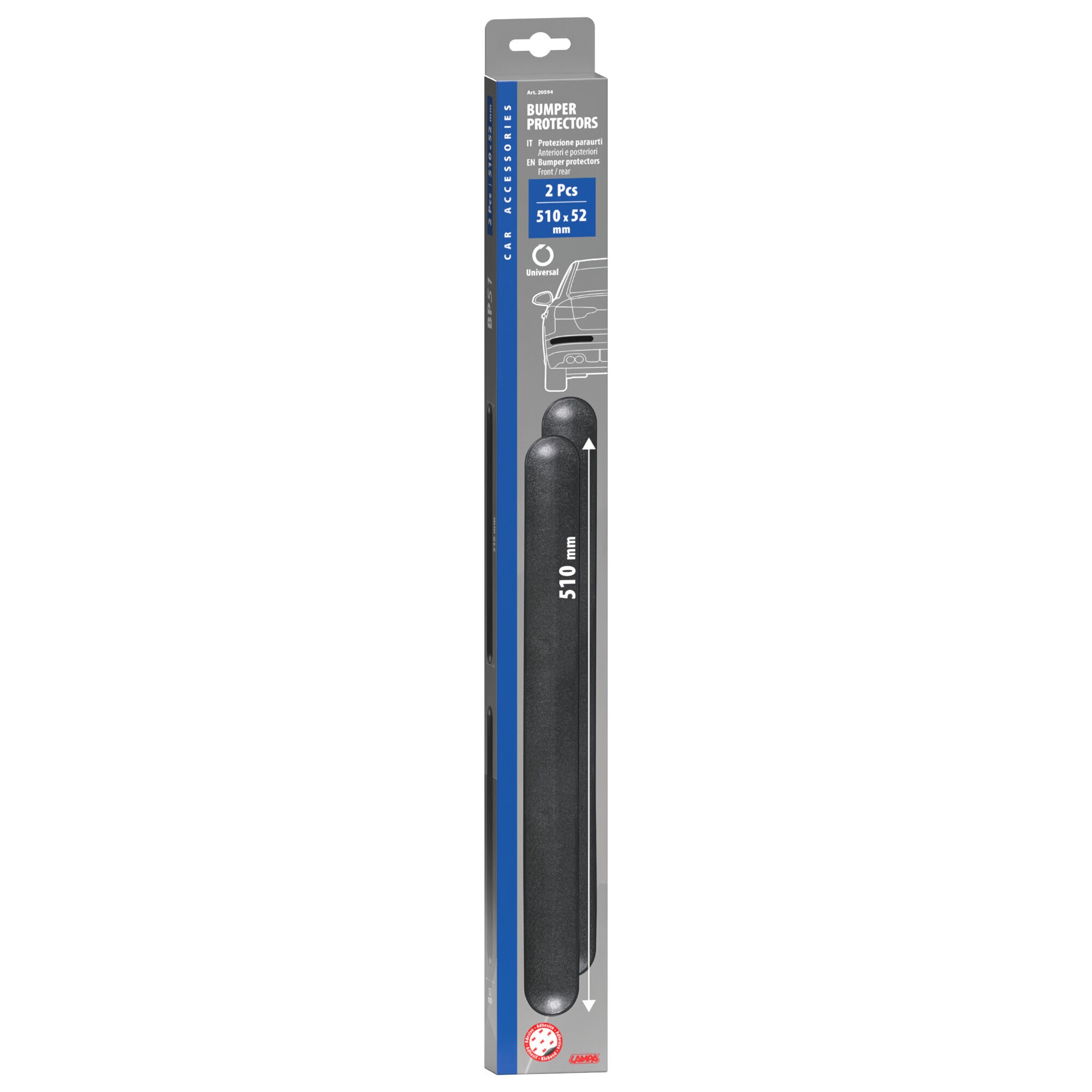 Protezione paraurti - BP51 - 510x52 mm - Nero
