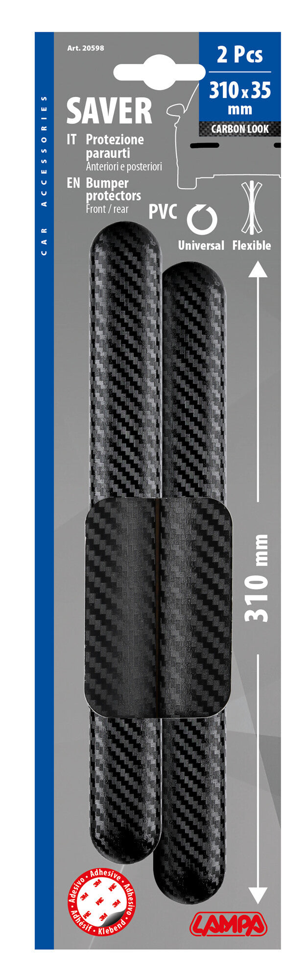 Saver, salvaparaurti adesivi - Carbon Look