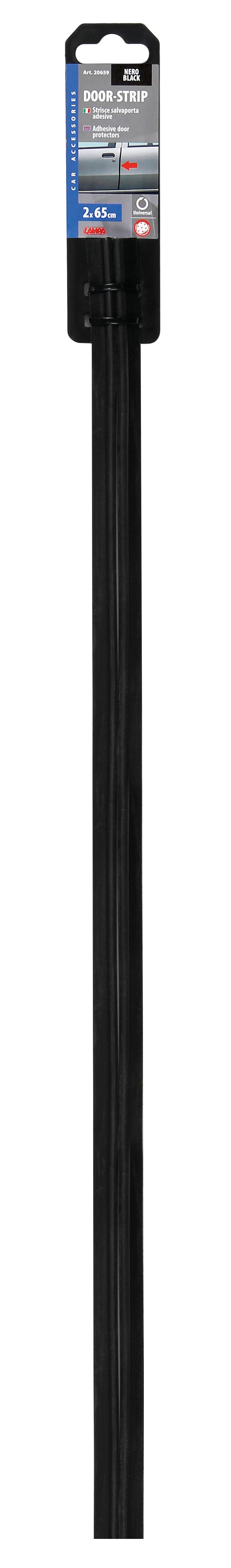 Door-Strip, strisce salvaporta adesive, 2 pz - 2 x 65 cm - Nero