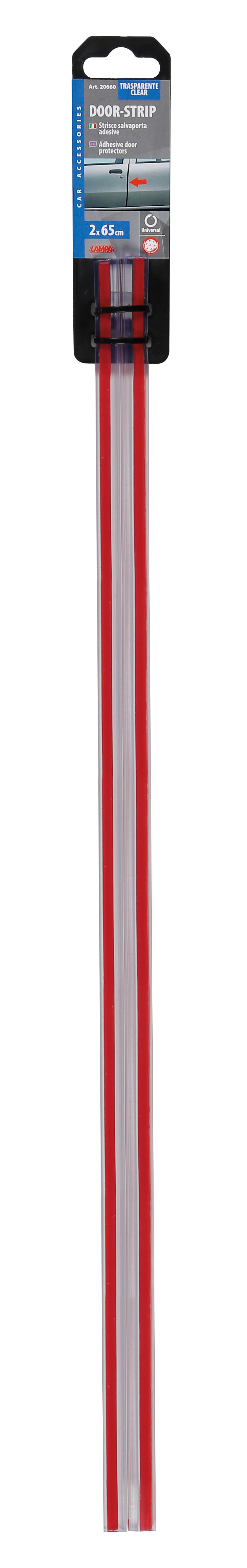 Door-Strip, strisce salvaporta adesive, 2 pz - 2 x 65 cm - Trasparente