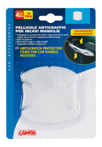 Pellicole antigraffio per incavi maniglie, set 4 pz - 8x8 cm