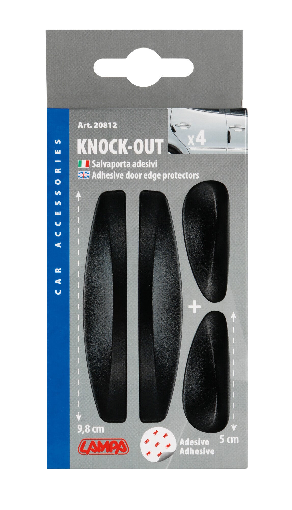 Knock-Out, set 4 salvaporta adesivi