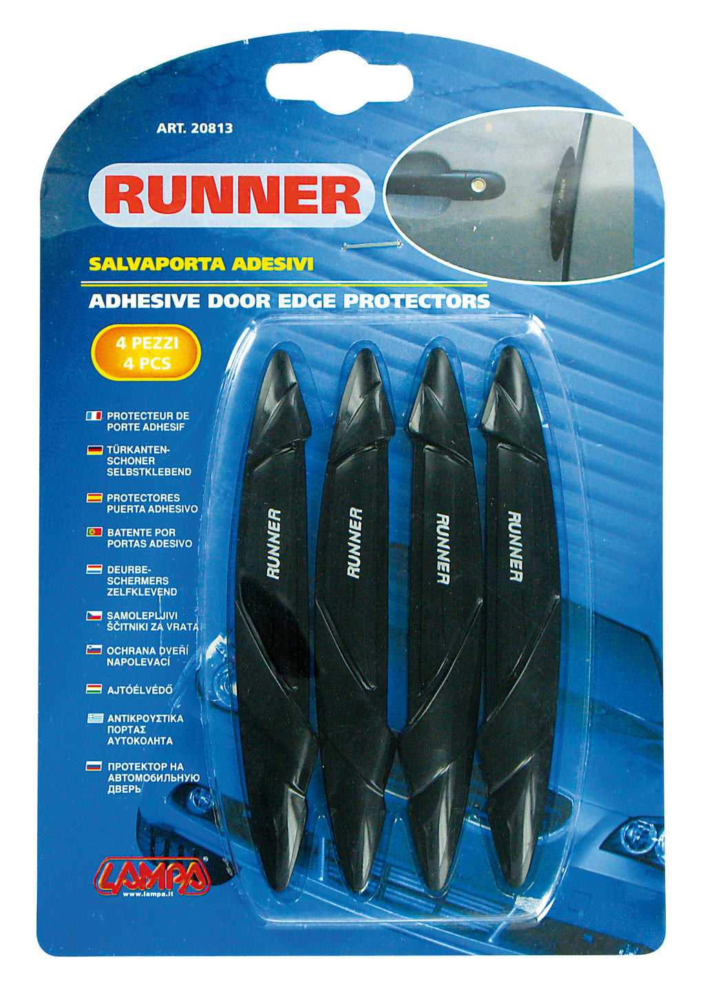Runner, set 4 salvaporta adesivi