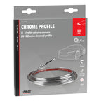 Profilo adesivo cromato - 4 m - 3,5 mm