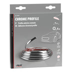 Profilo adesivo cromato - 4 m - 9 mm