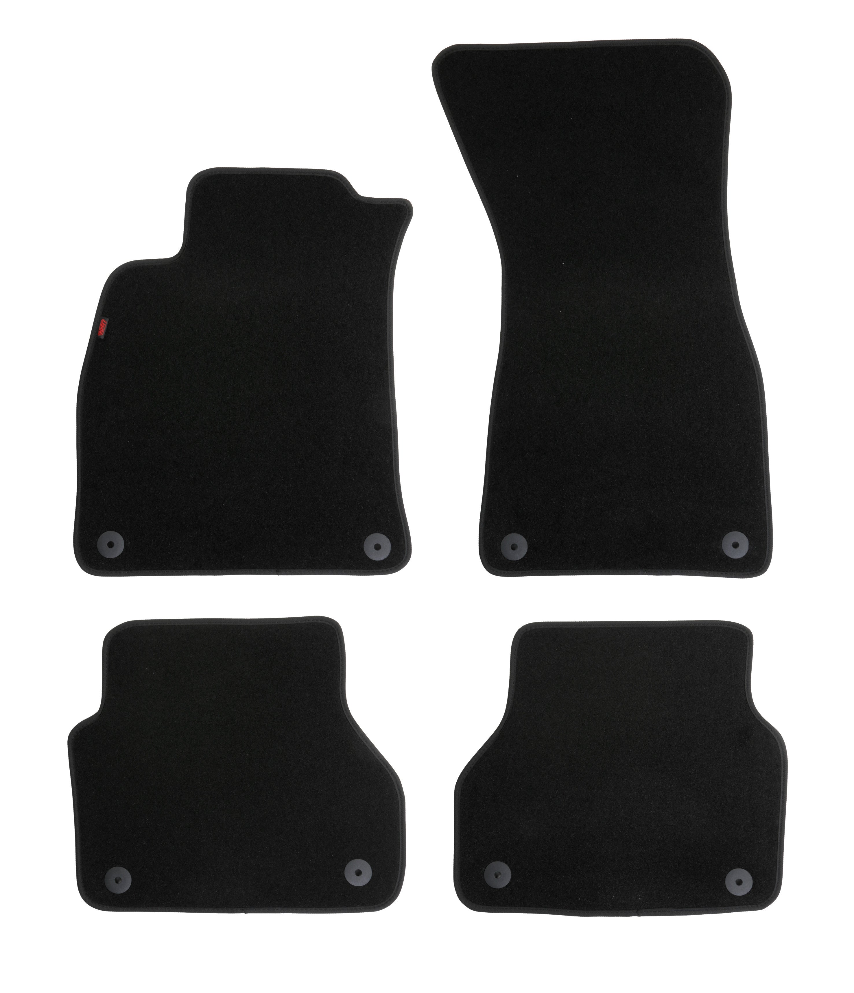 Set tappeti su misura in moquette - compatibile per Audi A6 4p (07/18>05/25) - Audi A6 Avant (08/18>04/25) - Audi A7 Sportback (04/18>04/25) - Audi A6 Allroad (09/19>09/24)