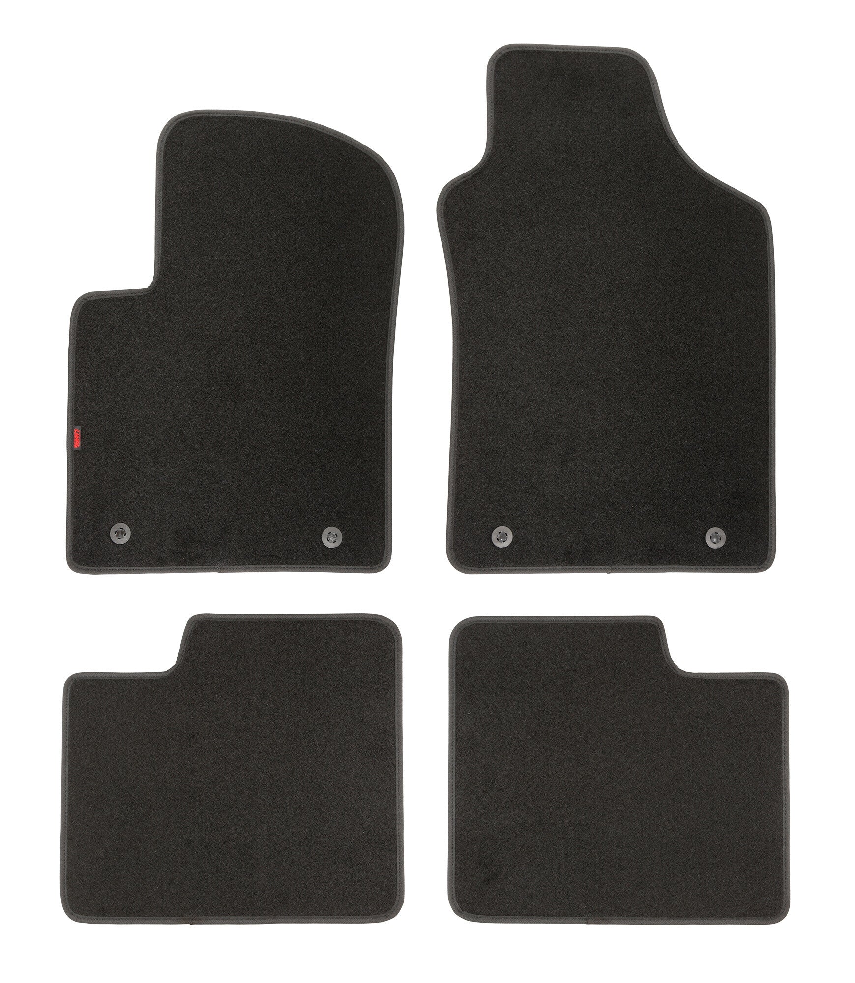 Set tappeti su misura in moquette - compatibile per Fiat 500 (07/07>06/19) 2 fix lato guida - Fiat 500 Hybrid (07/19>11/24) 2 fix lato guida