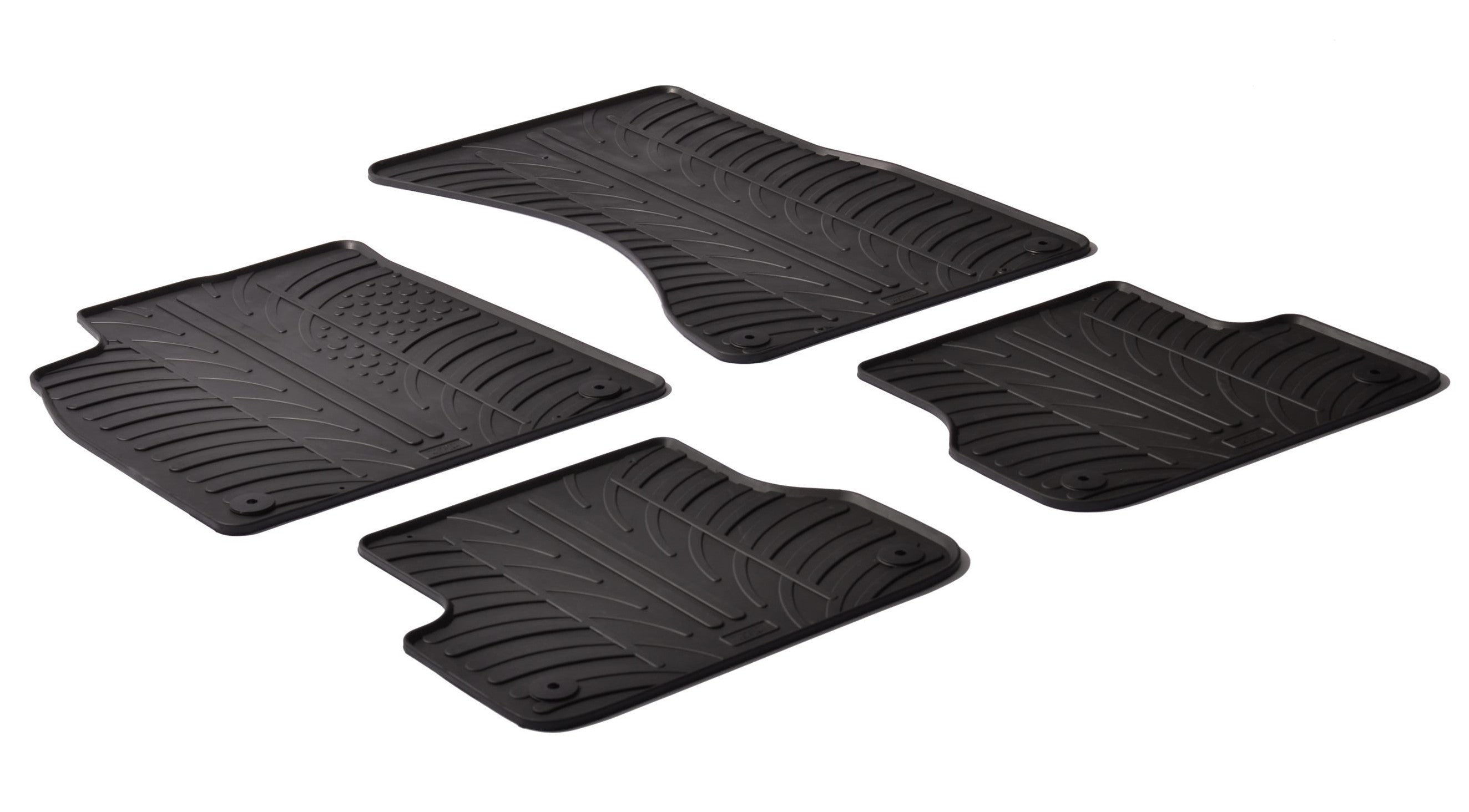 Set tappeti su misura in gomma - compatibile per Audi A6 4p (04/11>06/18) - Audi A6 Allroad (03/12>08/19) - Audi A6 Avant (09/11>07/18) - Audi A7 Sportback (10/10>03/18)