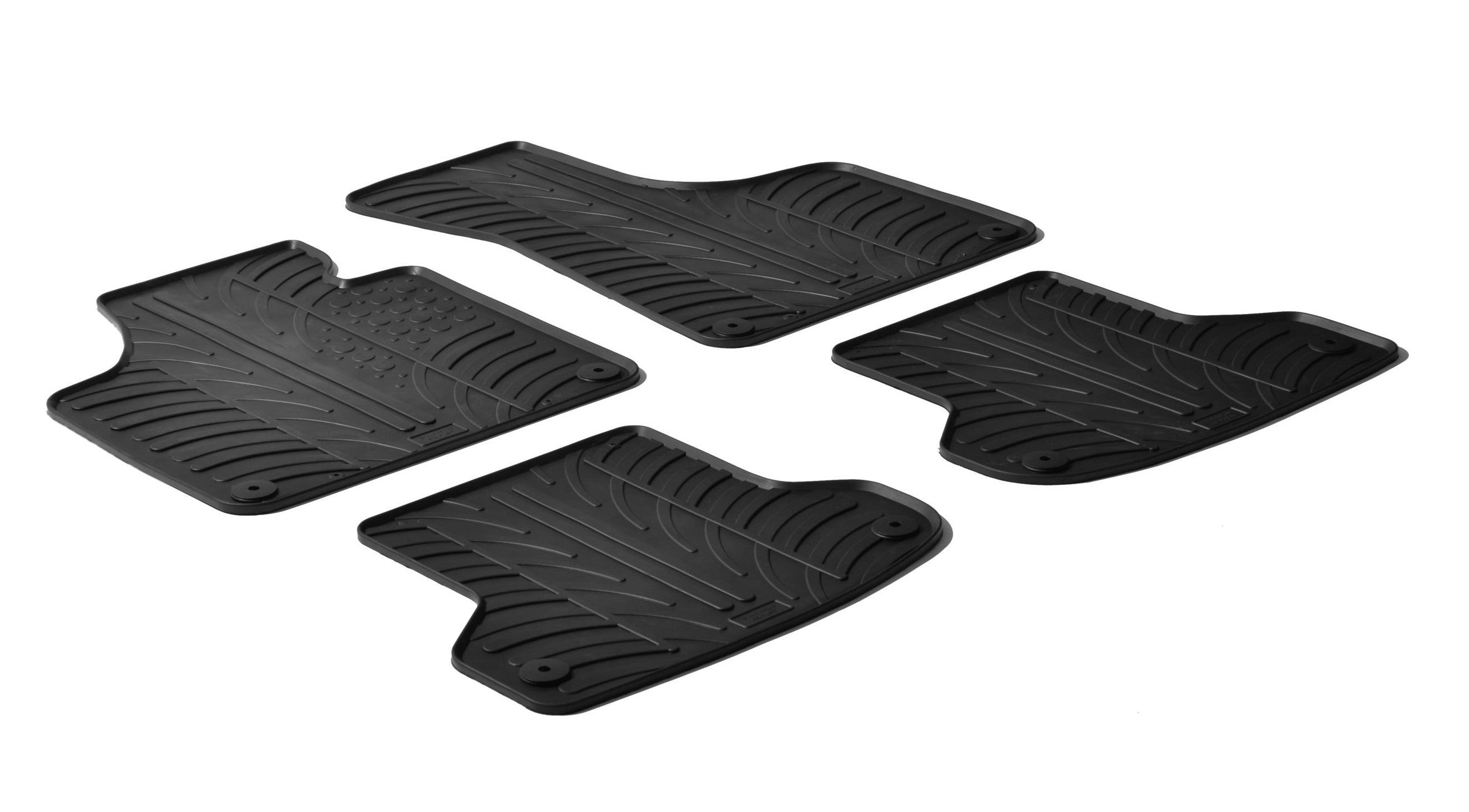 Set tappeti su misura in gomma - compatibile per Audi A3 3p (05/03>08/12) - Audi A3 Cabriolet (04/08>02/14) - Audi A3 Sportback (09/04>10/12)