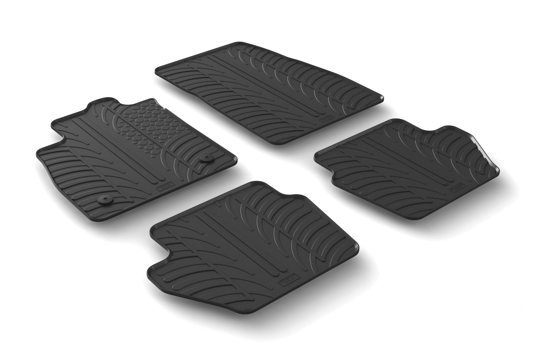 Set tappeti su misura in gomma - compatibile per Ford Fiesta 3p (06/17>10/21) - Ford Fiesta 5p (06/17>10/21) - Ford Puma (11/19>02/24) - Ford Fiesta 3p (11/21>08/23) - Ford Fiesta 5p (11/21>08/23) - Ford Puma (03/24>)
