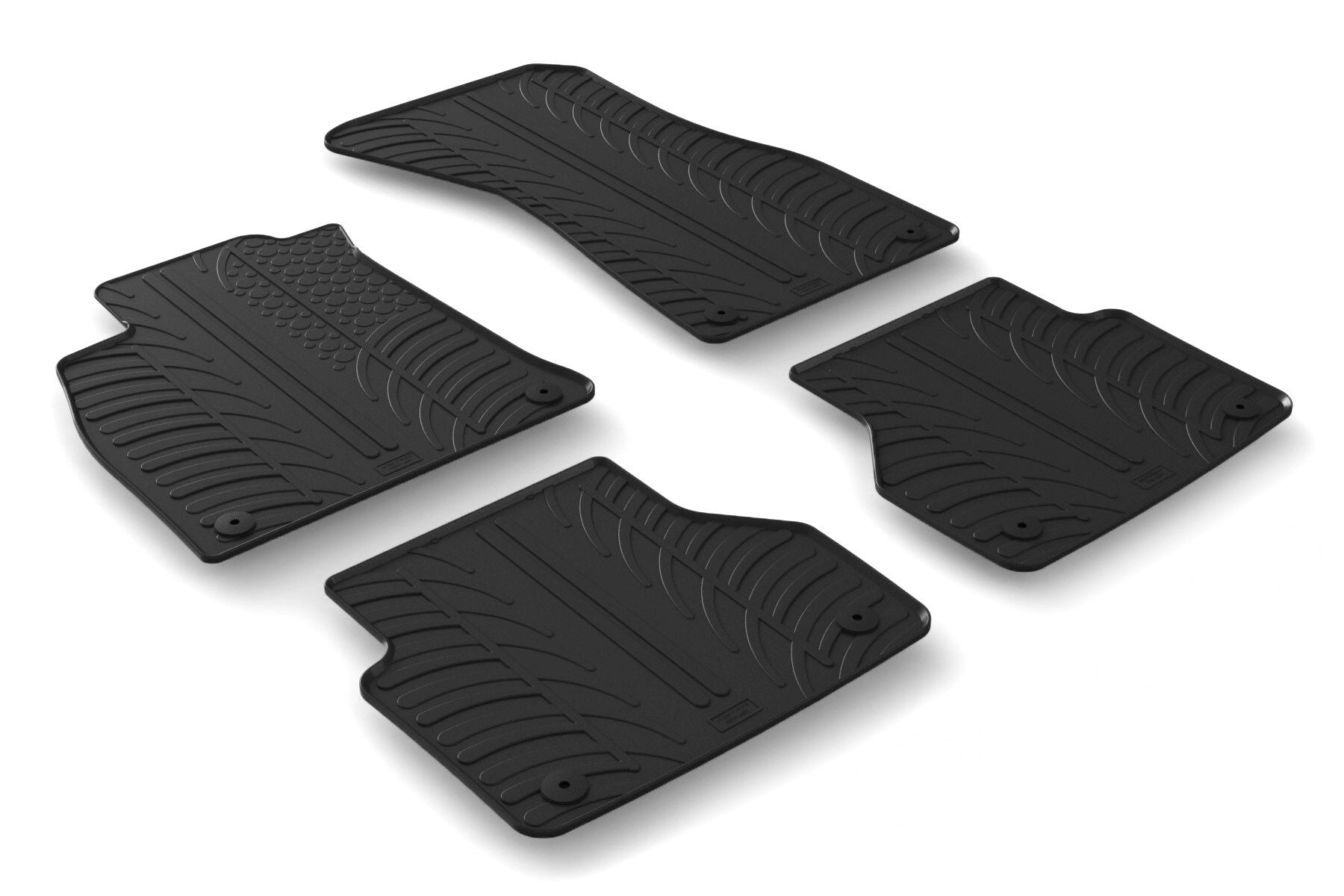 Set tappeti su misura in gomma - compatibile per Audi A6 4p (07/18>05/25) - Audi A6 Avant (08/18>04/25) - Audi A7 Sportback (04/18>04/25) - Audi A6 Allroad (09/19>09/24)