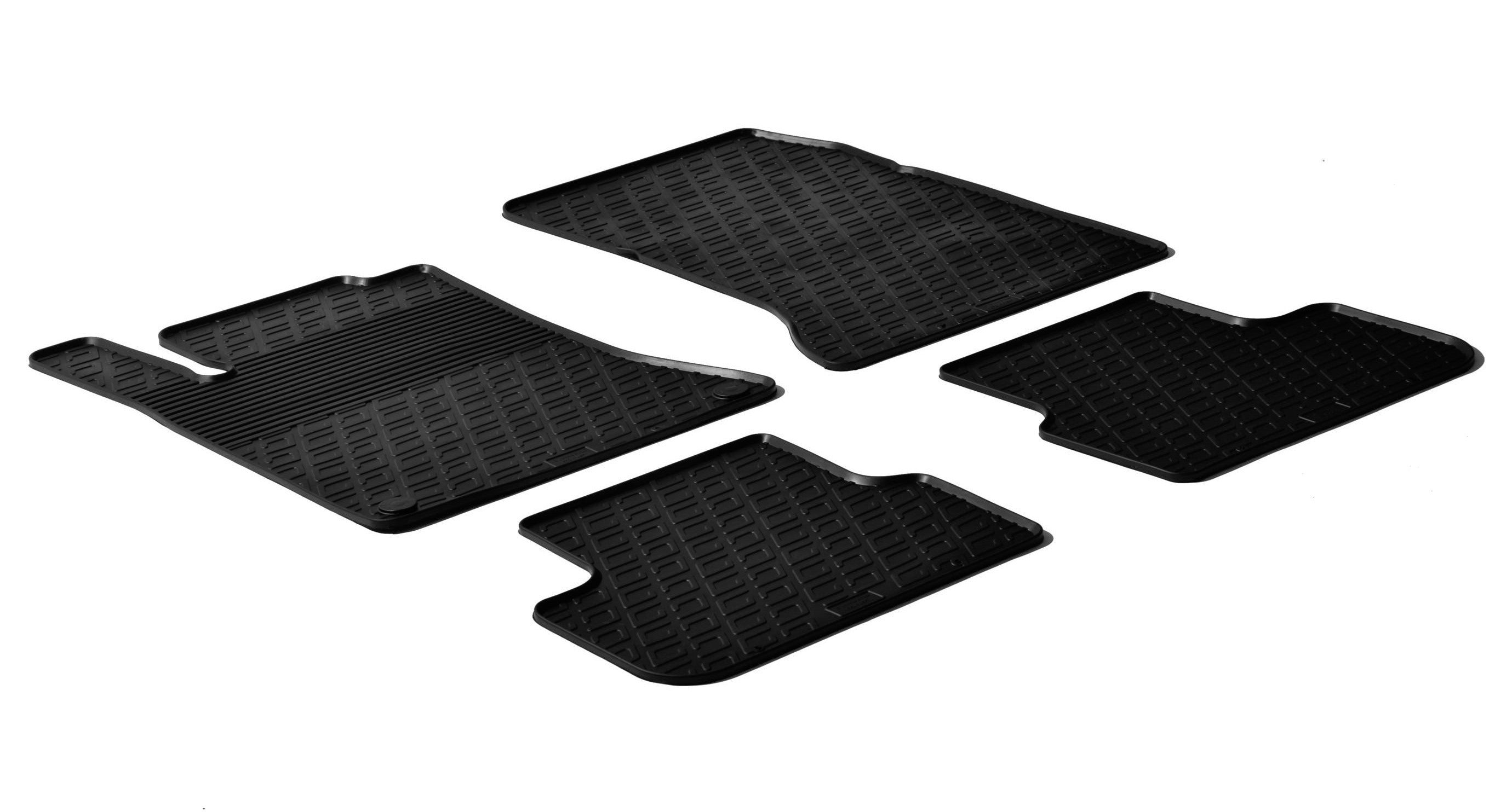 Set tappeti su misura in gomma - compatibile per Mercedes CLA 4p (02/13>04/19) - Mercedes CLA Shooting Brake (03/13>07/19) - Mercedes Classe A 5p (10/12>05/18) - Mercedes Classe B (10/11>01/19) - Mercedes GLA (03/14>03/20)