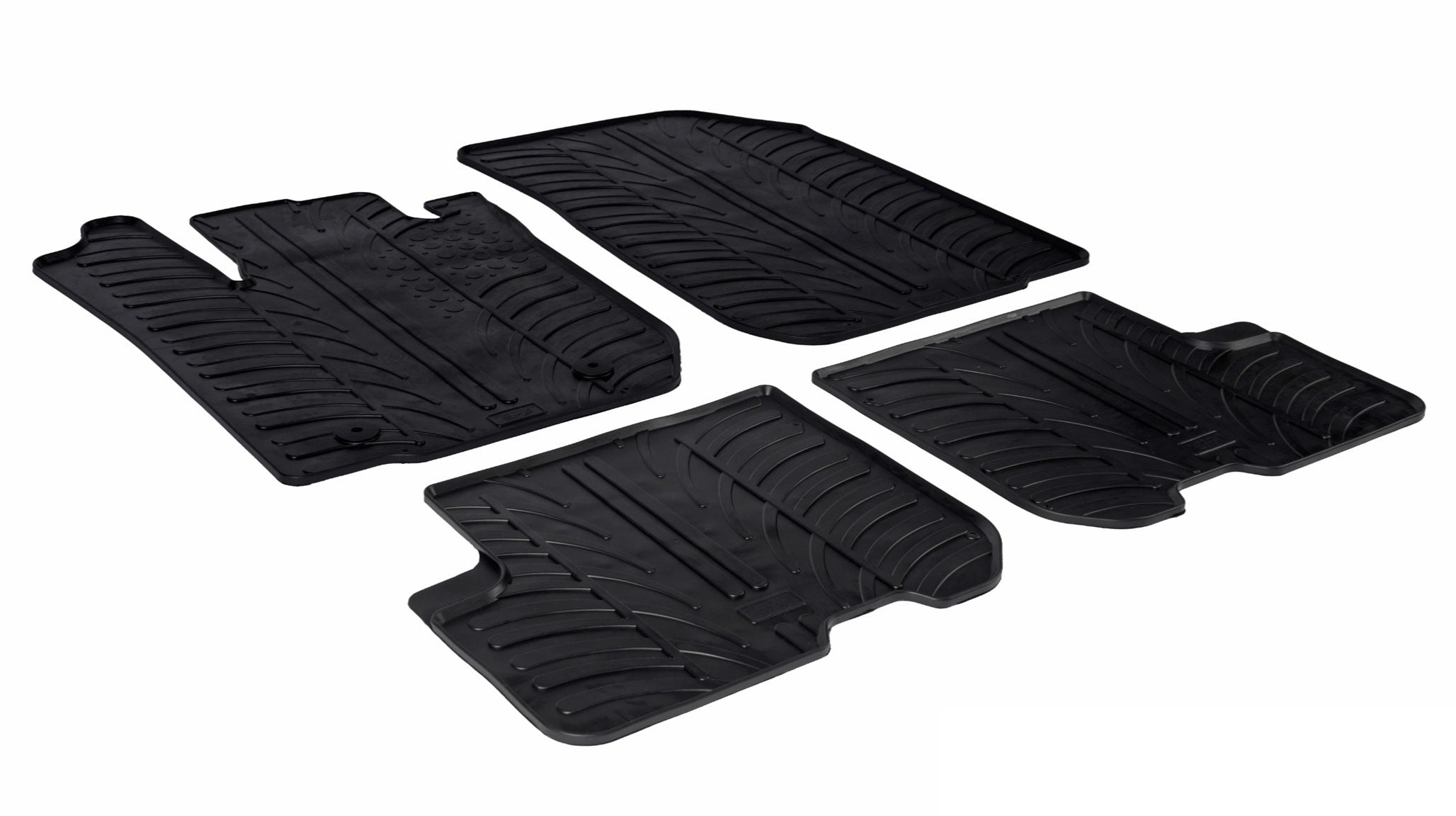 Set tappeti su misura in gomma - compatibile per Dacia Logan MCV 5p (10/13>09/21) - Dacia Sandero (01/13>01/21) - Dacia Sandero Stepway (01/13>01/21)