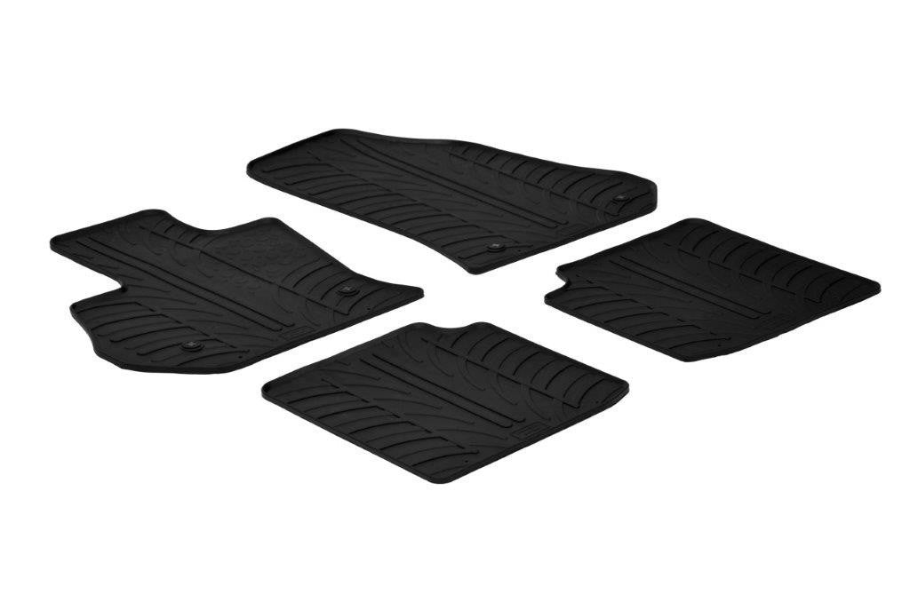 Set tappeti su misura in gomma - compatibile per Fiat 500L (09/12>05/17)
