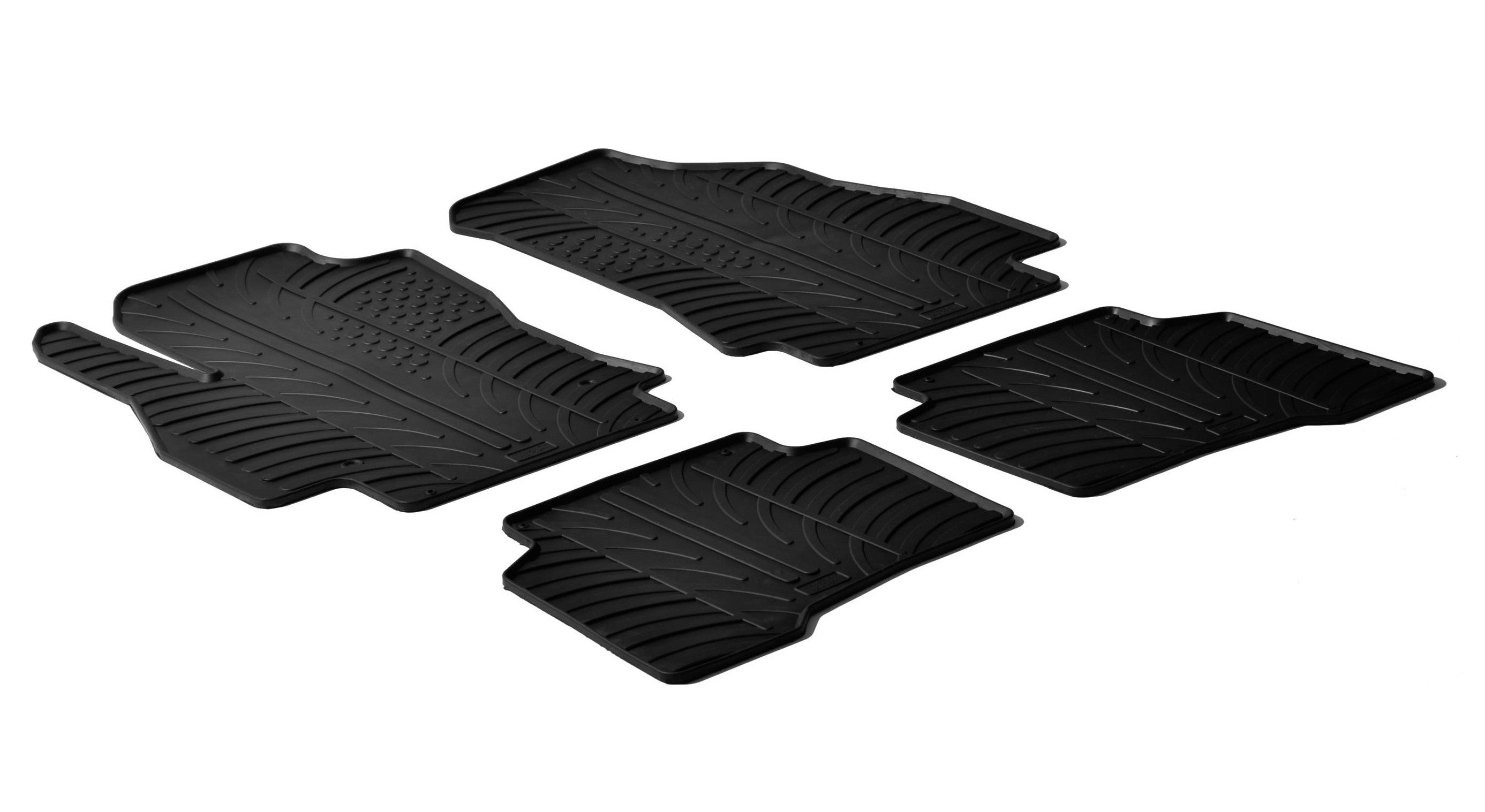 Set tappeti su misura in gomma - compatibile per Citroen Nemo 5p (12/08>03/14) - Citroen Nemo Van (12/08>03/14) - Fiat Fiorino (11/07>12/24) - Fiat Qubo 5p (09/08>05/20) - Peugeot Bipper (05/08>09/17) - Peugeot Bipper Tepee (03/09>12/17)