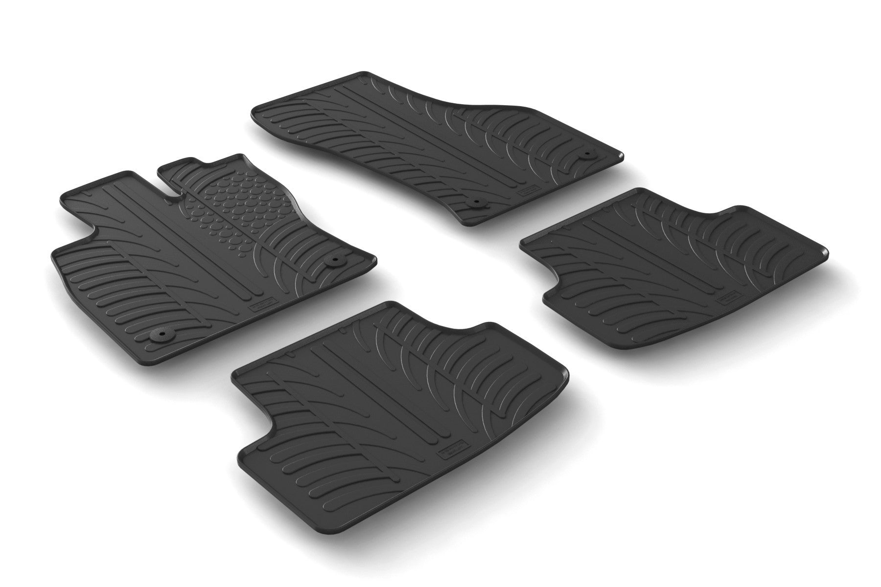 Set tappeti su misura in gomma - compatibile per Seat Leon 5p (01/13>05/20) no 4x4, no automatico - Seat Leon SC (06/13>09/18) no 4x4, no automatico - Seat Leon ST (01/14>05/20) no 4x4, no automatico - Seat Leon X-Perience (03/15>03/19) no 4x4, no auto...