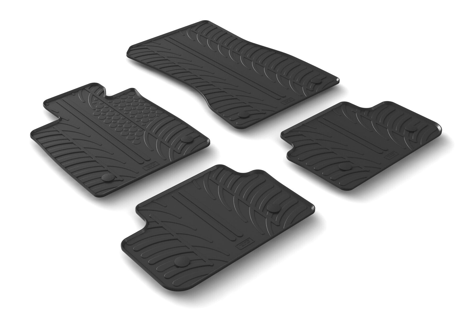 Set tappeti su misura in gomma - compatibile per Bmw Serie 5 (G60) (09/23>) automatico