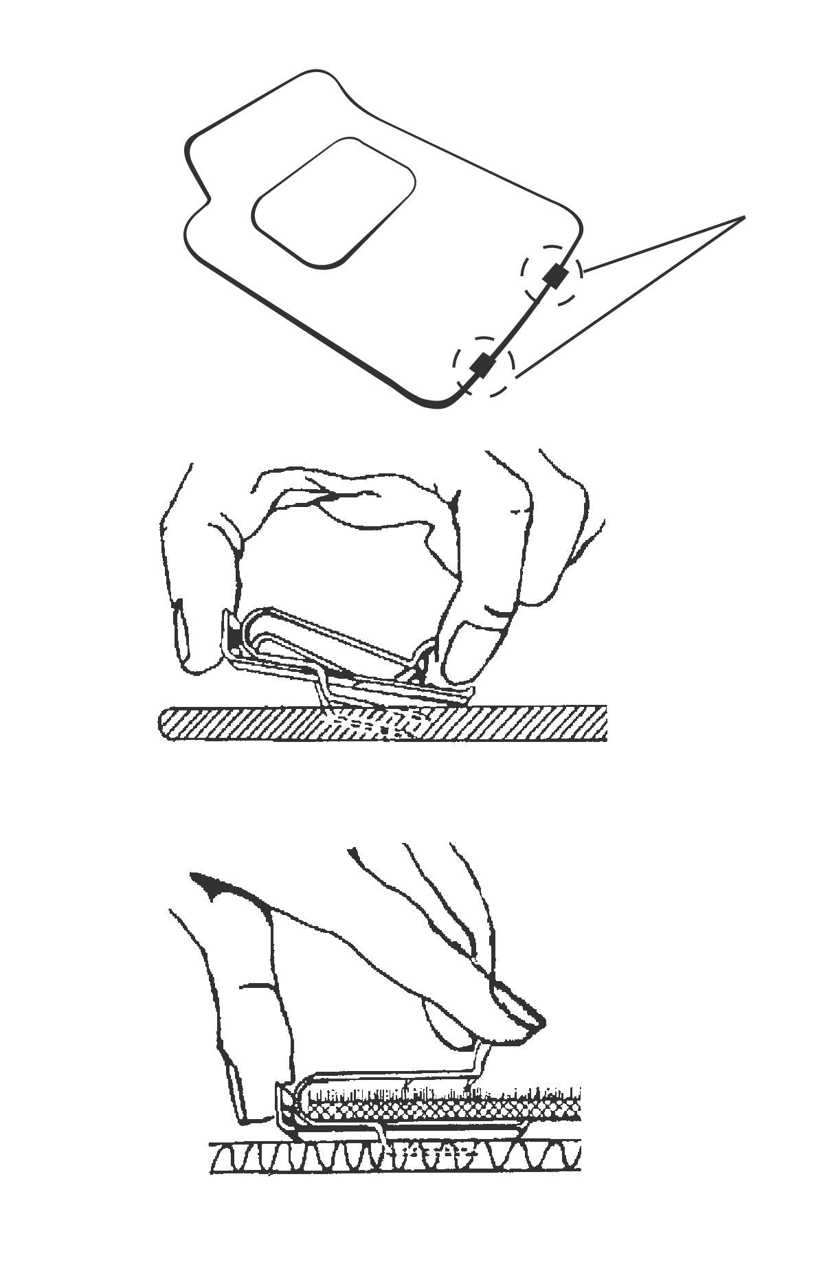 Clips fermatappeti