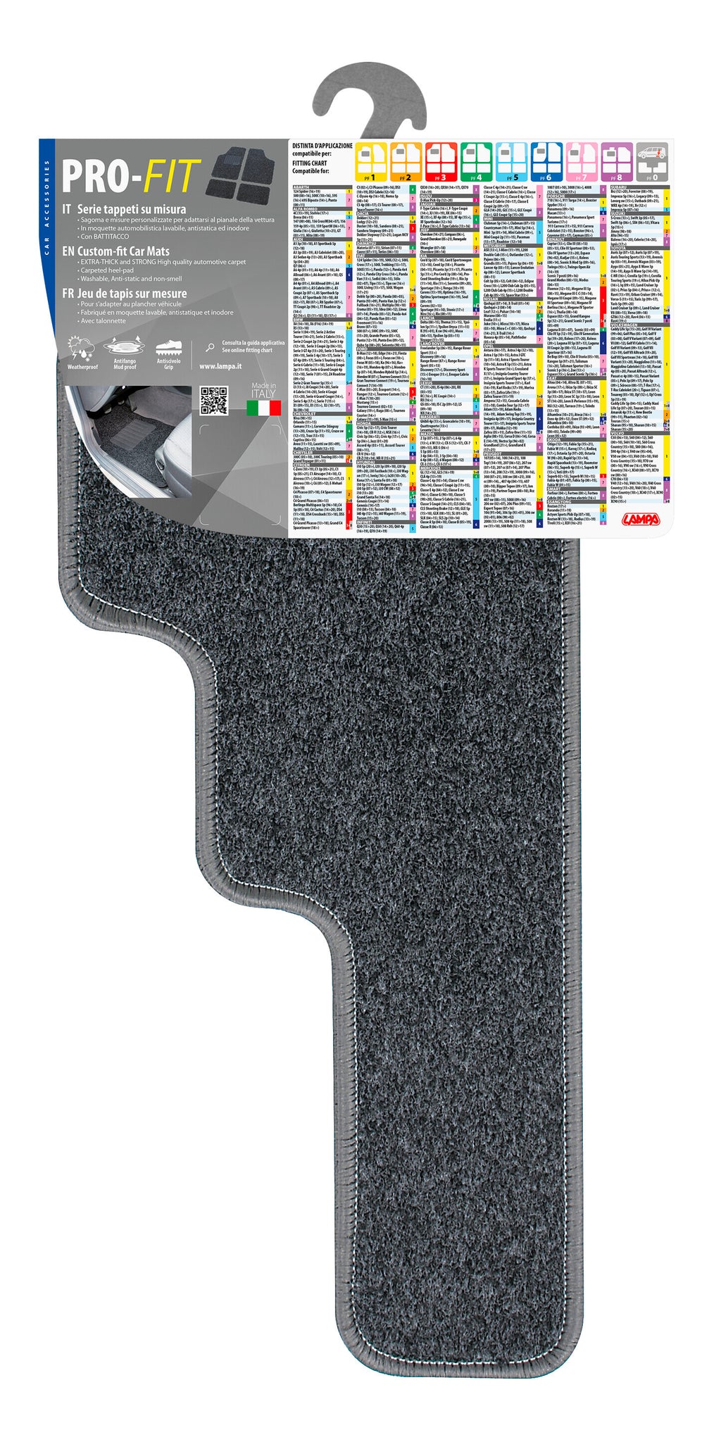 Pro-Fit, serie tappeti su misura - PF-0 - Grigio