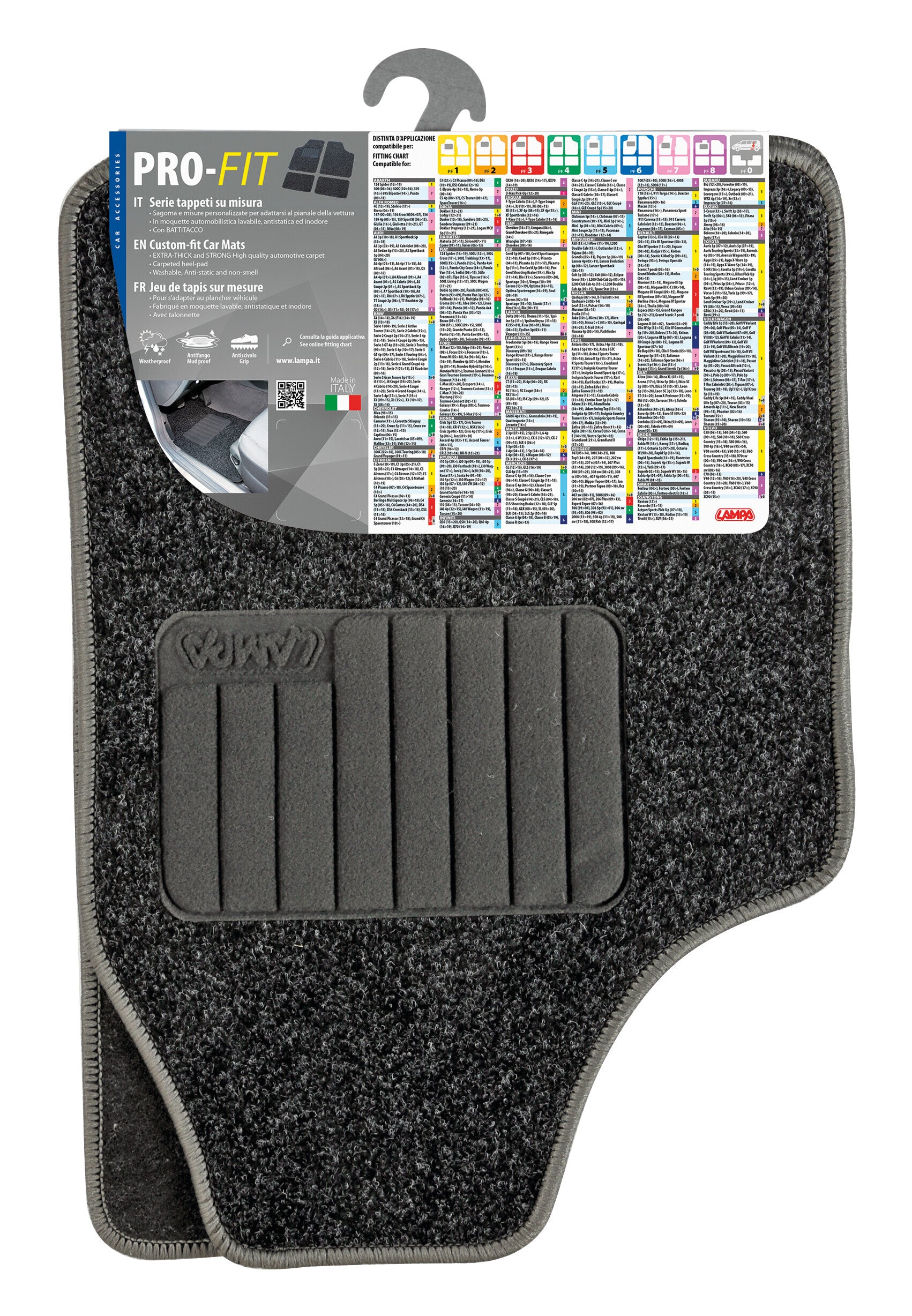 Pro-Fit, serie tappeti su misura - PF-2 - Grigio