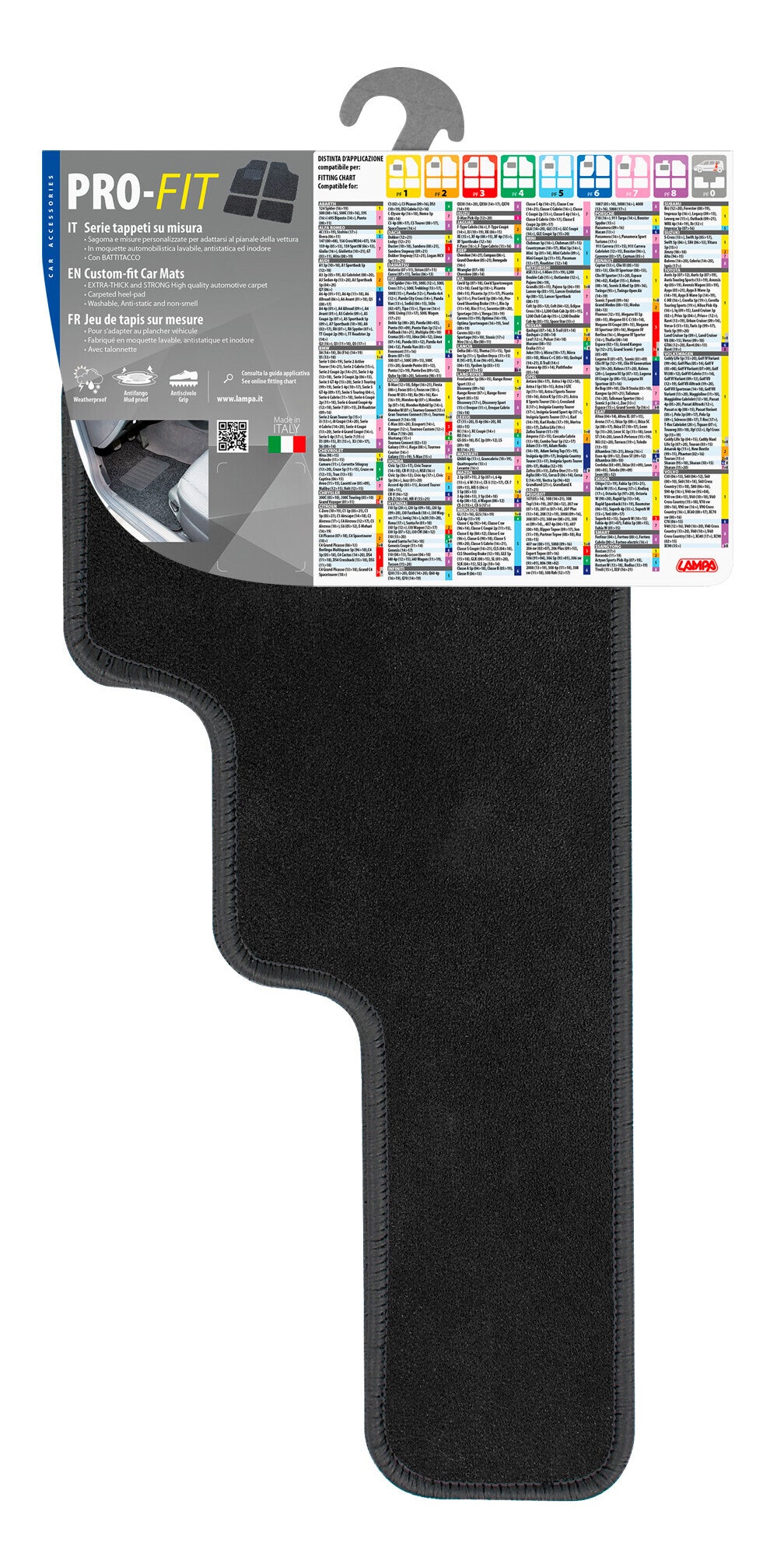 Pro-Fit, serie tappeti su misura - PF-0 - Nero