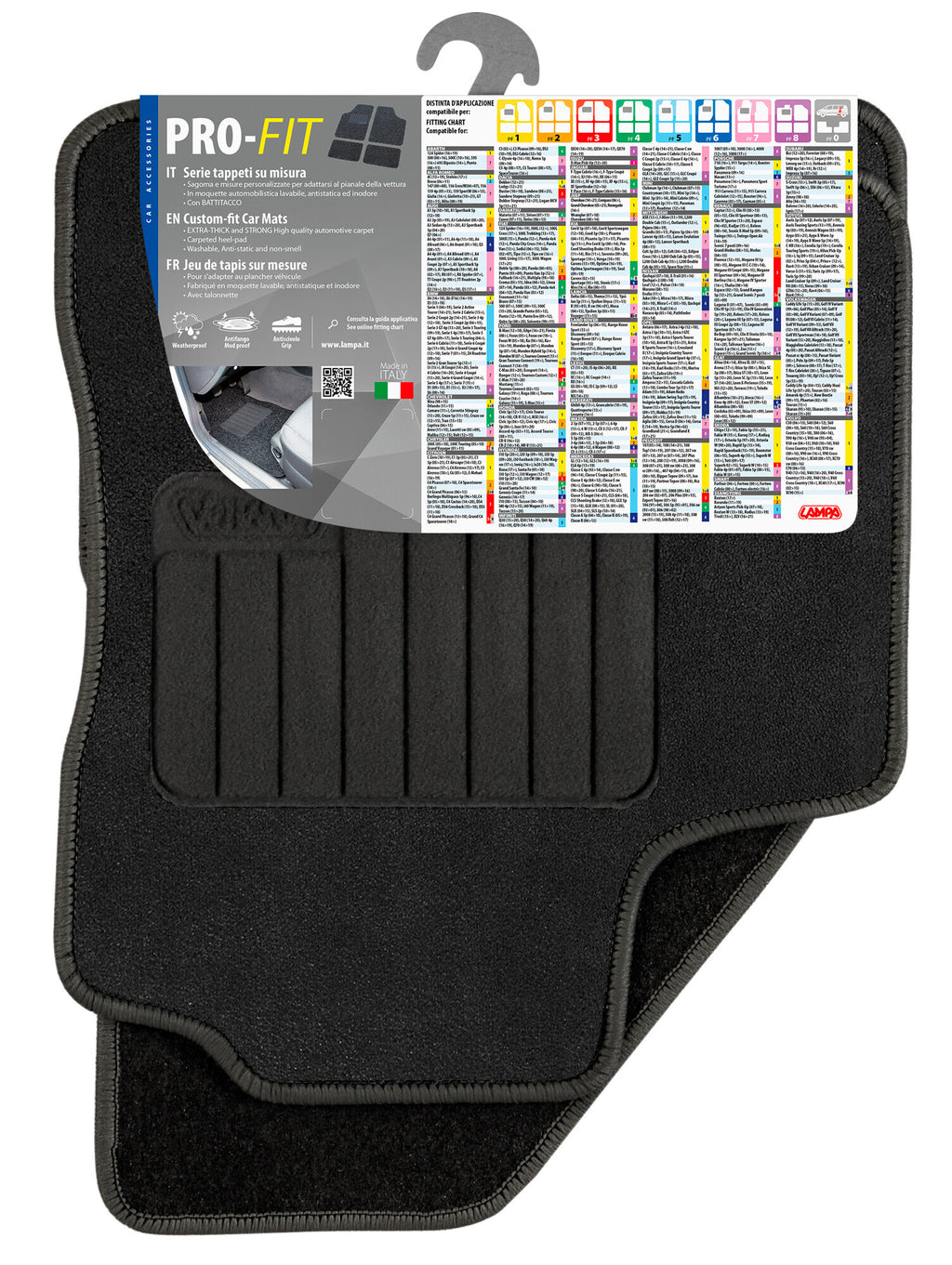 Pro-Fit, serie tappeti su misura - PF-1 - Nero