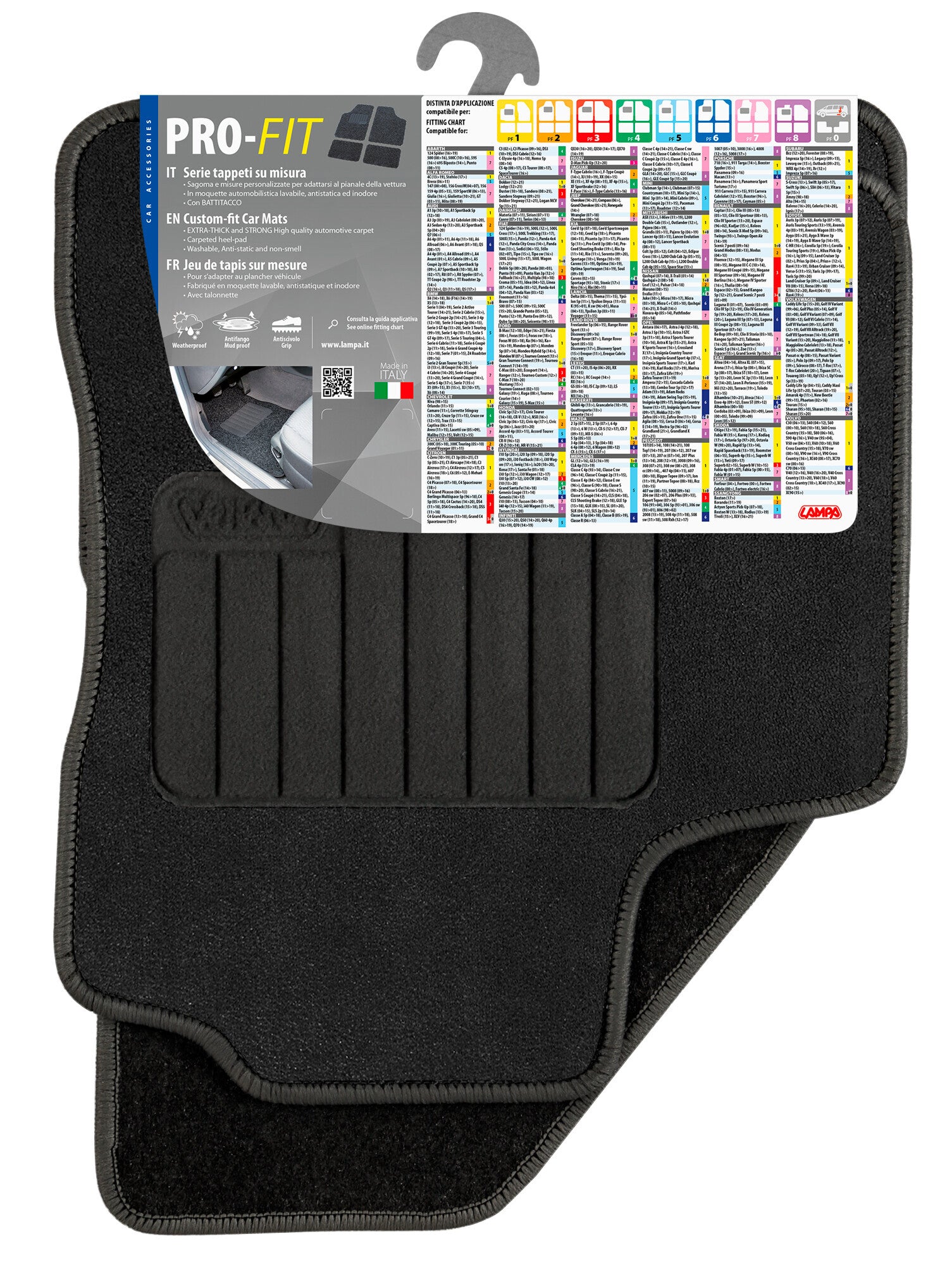 Pro-Fit, serie tappeti su misura - PF-1 - Nero
