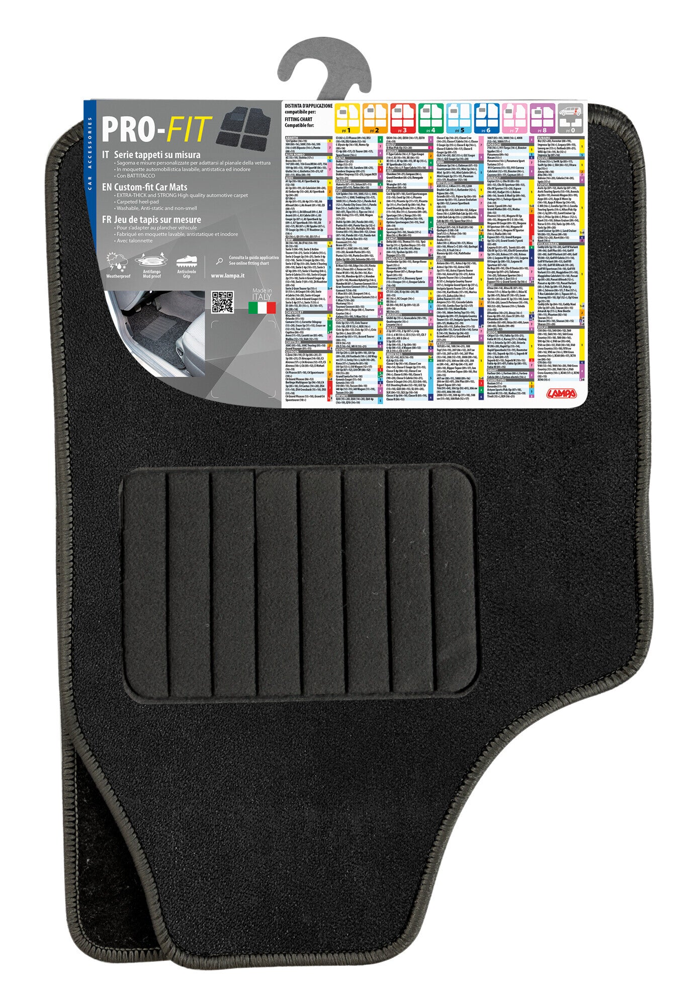 Pro-Fit, serie tappeti su misura - PF-2 - Nero