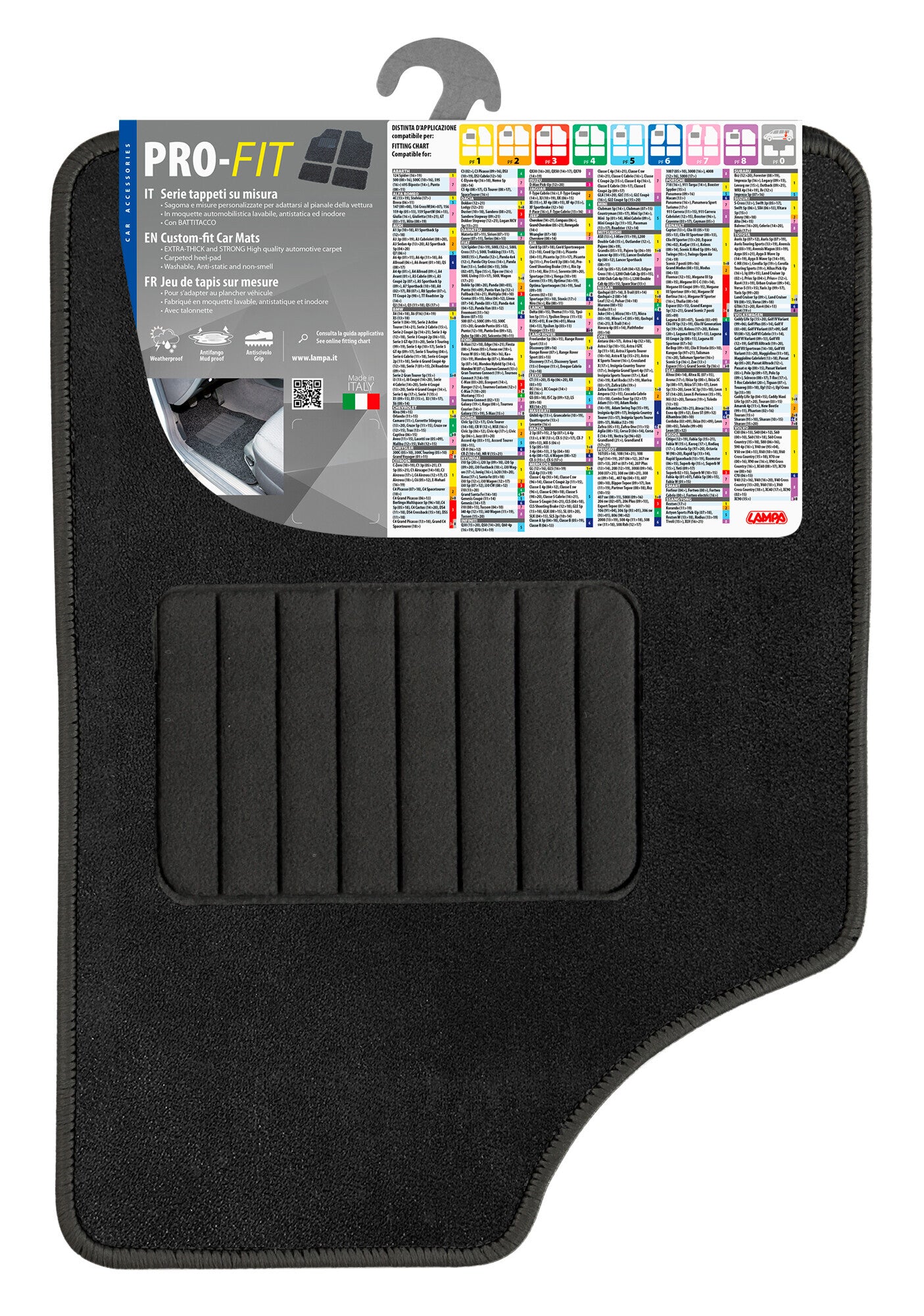 Pro-Fit, serie tappeti su misura - PF-3 - Nero