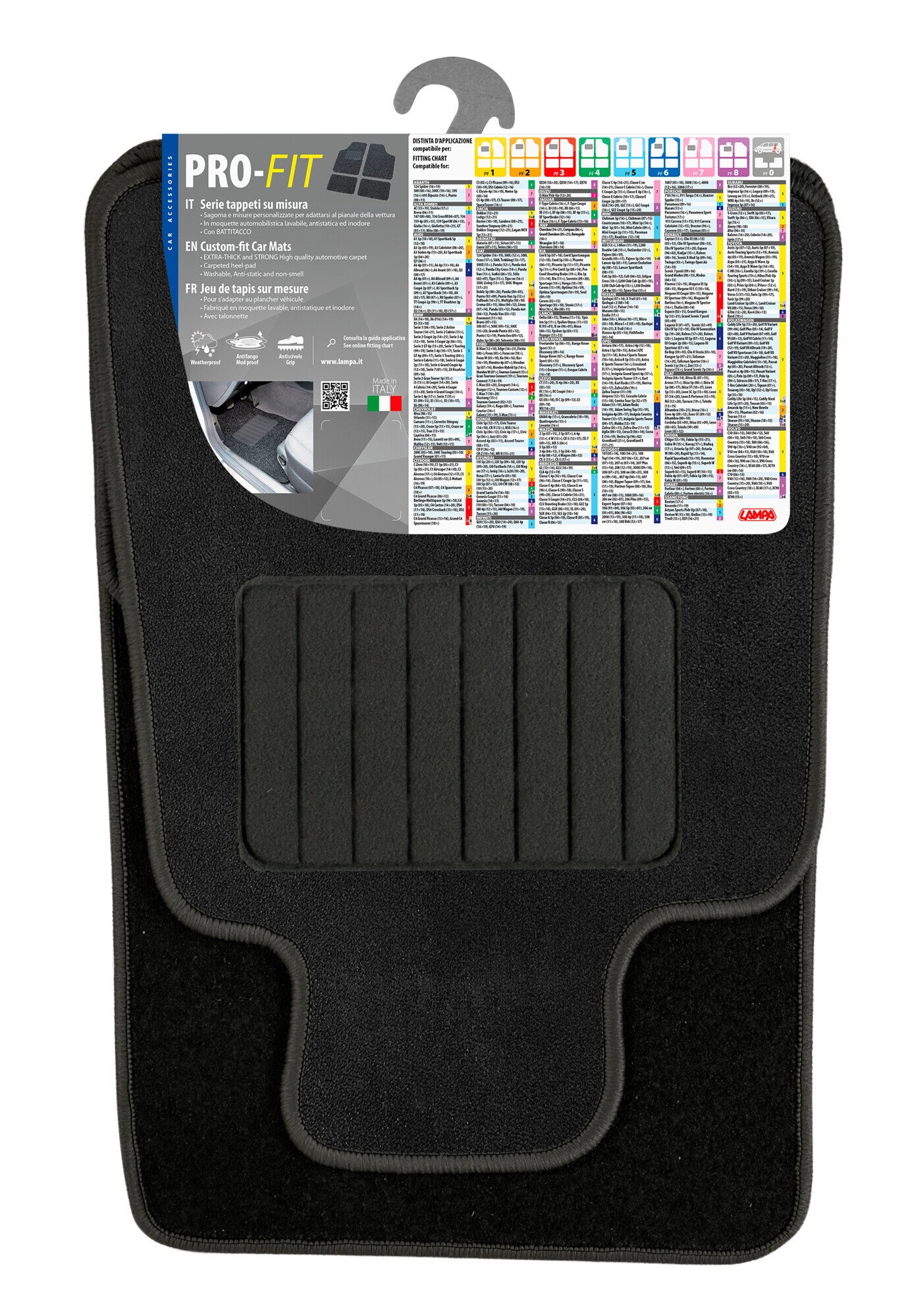 Pro-Fit, serie tappeti su misura - PF-5 - Nero