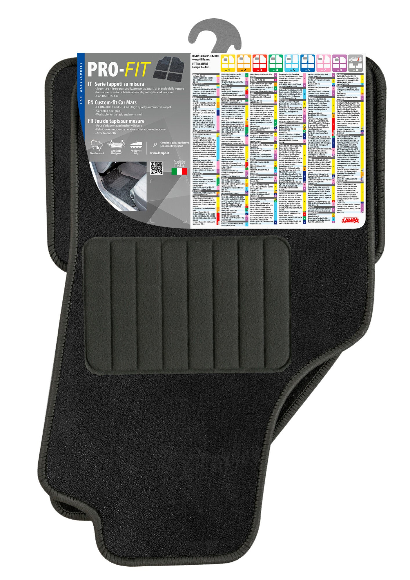 Pro-Fit, serie tappeti su misura - PF-7 - Nero