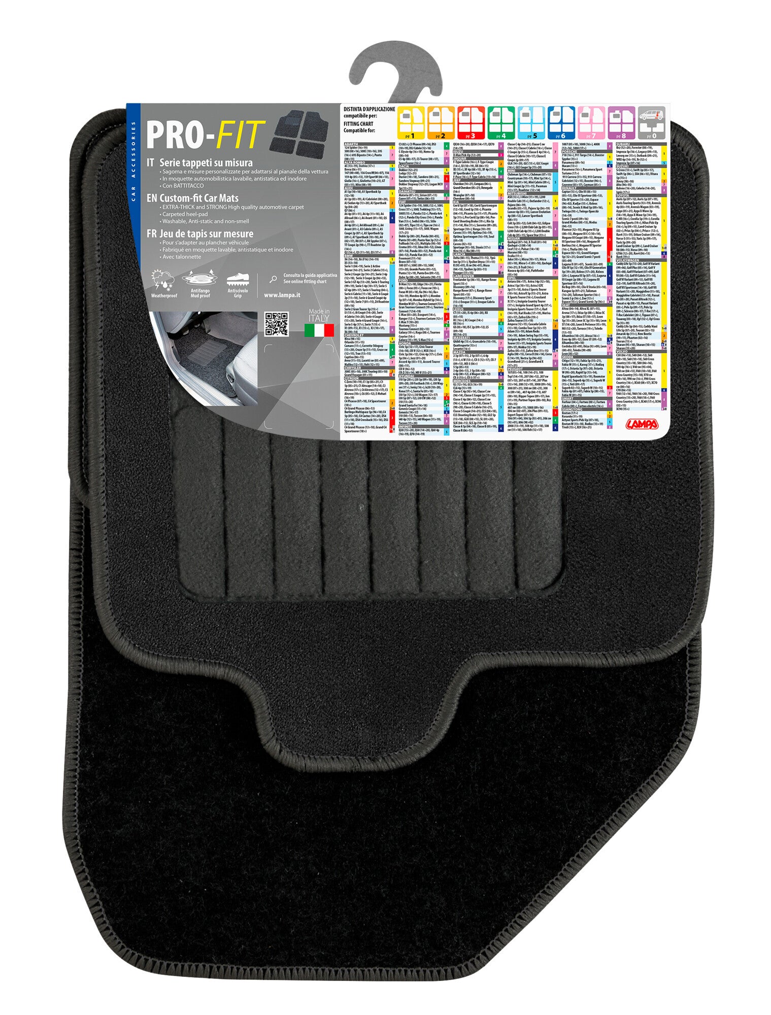 Pro-Fit, serie tappeti su misura - PF-8 - Nero