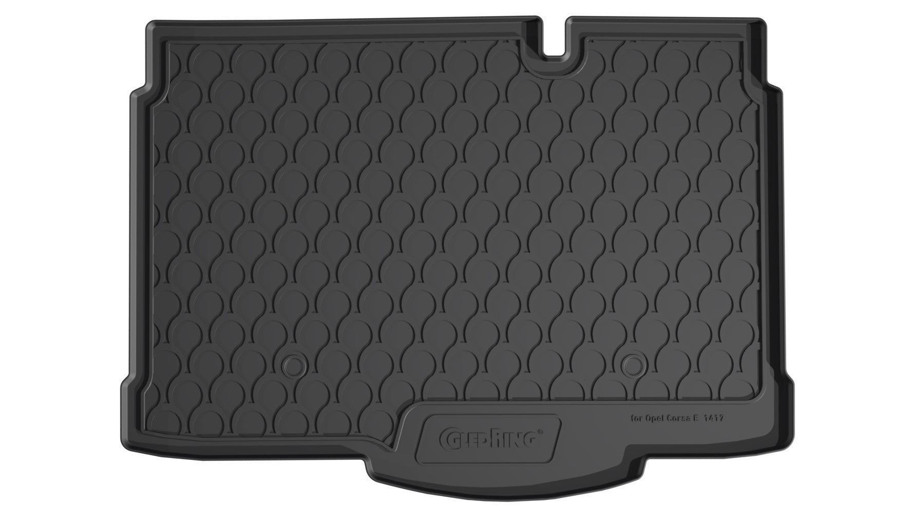 Vasca baule su misura in gomma sintetica - compatibile per Opel Corsa E 3p (12/14>08/19) baule basso - Opel Corsa E 5p (12/14>08/19) baule basso