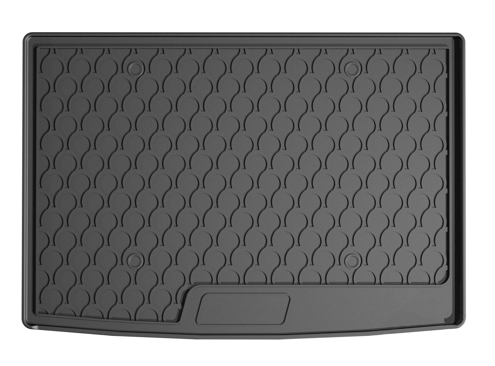 Vasca baule su misura in gomma sintetica - compatibile per Skoda Kamiq (12/19>11/23) baule alto